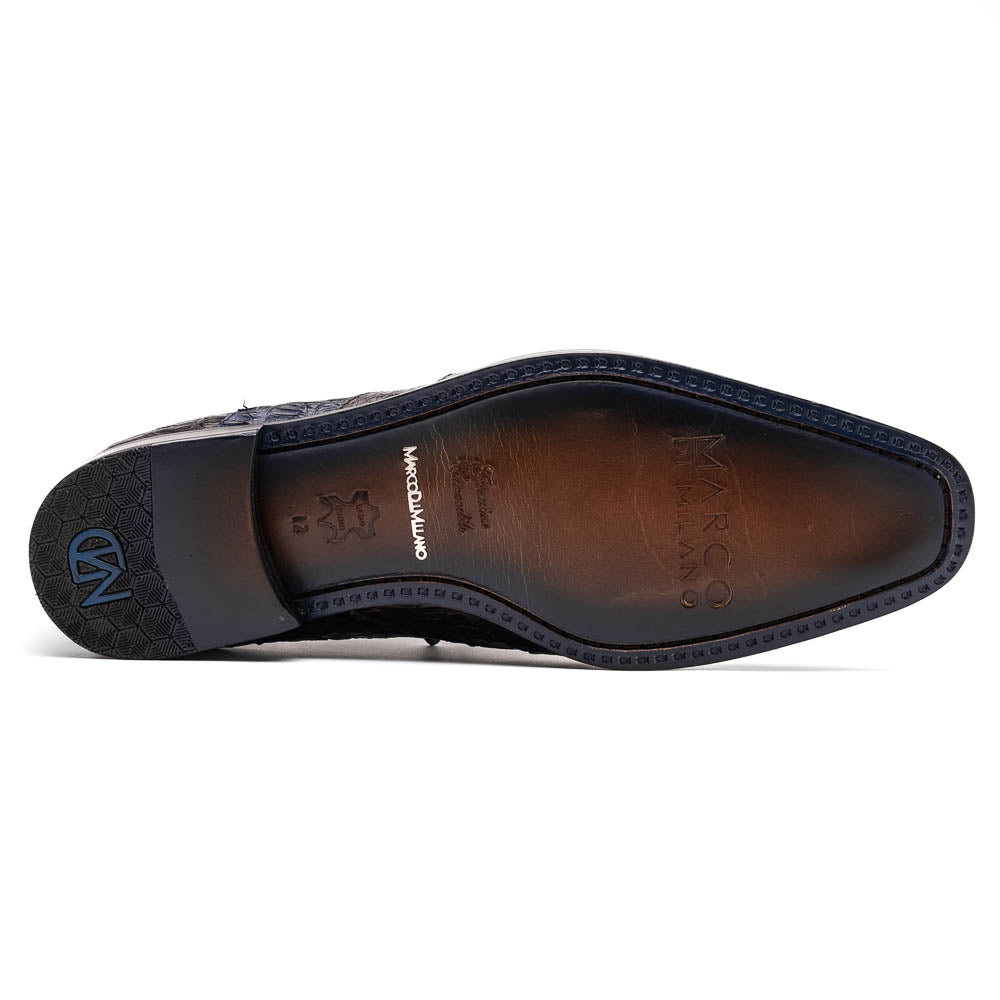 Marco Di Milano Luciano Crocodile Classic Wingtip Dress Shoes Oxfords - 8