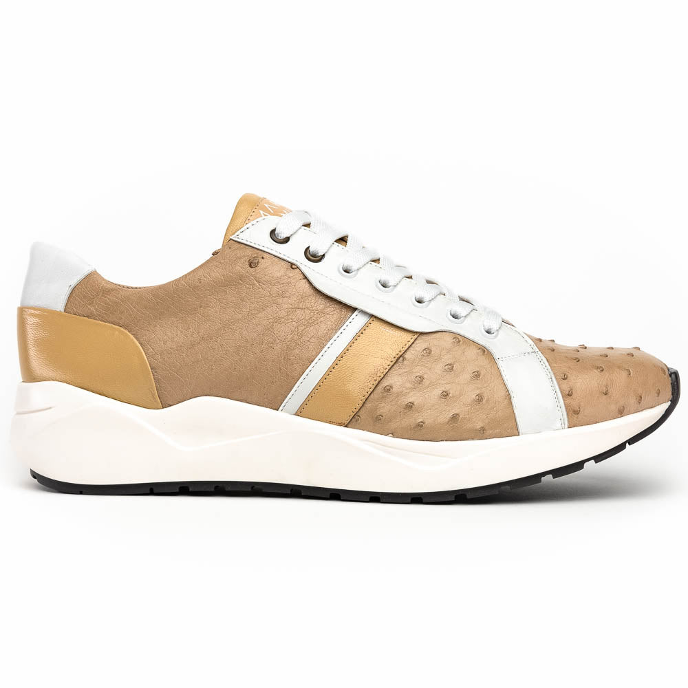 Marco Di Milano Lyon II Ostrich Quill & Calfskin Sneakers - 8