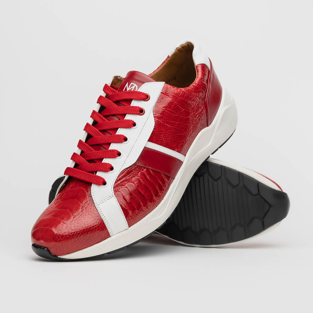 Marco Di Milano Lyon Ostrich Leg & Calfskin Sneakers - 8
