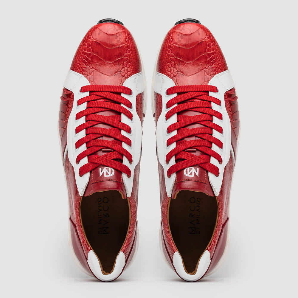 Marco Di Milano Lyon Ostrich Leg & Calfskin Sneakers - 8