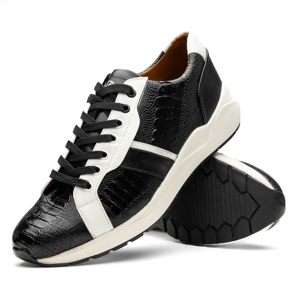 Marco Di Milano Lyon Ostrich Leg & Calfskin Sneakers - 8