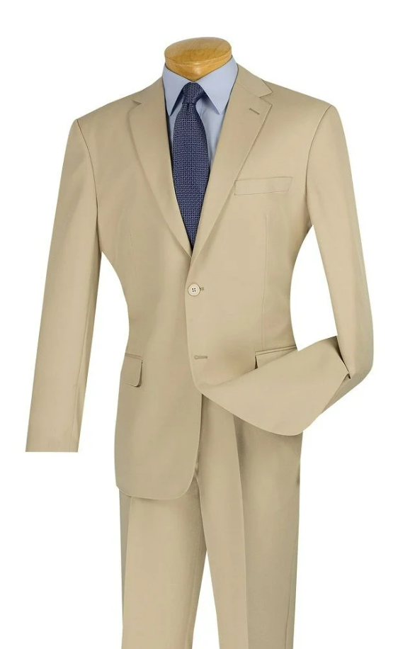 Pants Tazio Men's 2-Piece Solid Suit - 2-Button Jacket & Pants, Discounted Price