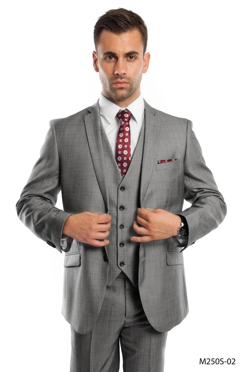 Formal Tazio Men's 3 Piece Slim Fit Executive Business Suit Classy Formal Look - 38 Short Jacket+32 Waist Adjustable 28to34)(Height: 5 4 to5 7 )(Neck 15-16.5)S-M)