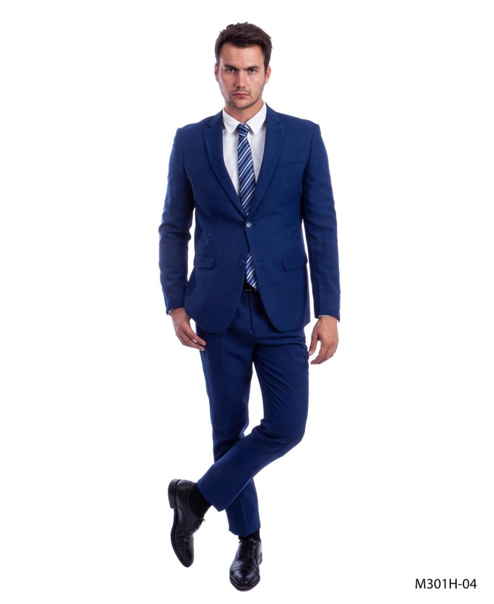 Tazio Men's Executive 2-Piece Suit - Bold Colors - 38 Short Jacket+32 Waist Adjustable 28to34)(Height: 5 4 to5 7 )(Neck 15-16.5)S-M)