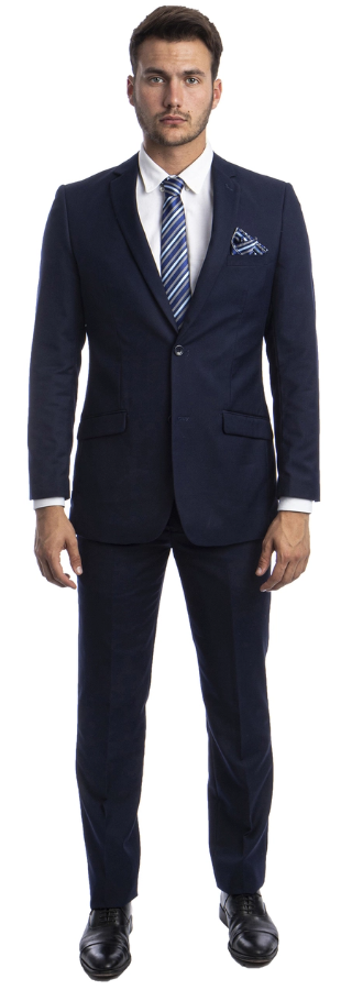 Tazio Men's Executive 2-Piece Suit - Bold Colors - 38 Short Jacket+32 Waist Adjustable 28to34)(Height: 5 4 to5 7 )(Neck 15-16.5)S-M)