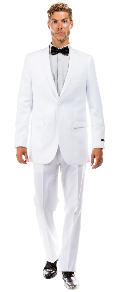 Tazio Men's Executive 2-Piece Suit - Bold Colors - 38 Short Jacket+32 Waist Adjustable 28to34)(Height: 5 4 to5 7 )(Neck 15-16.5)S-M)