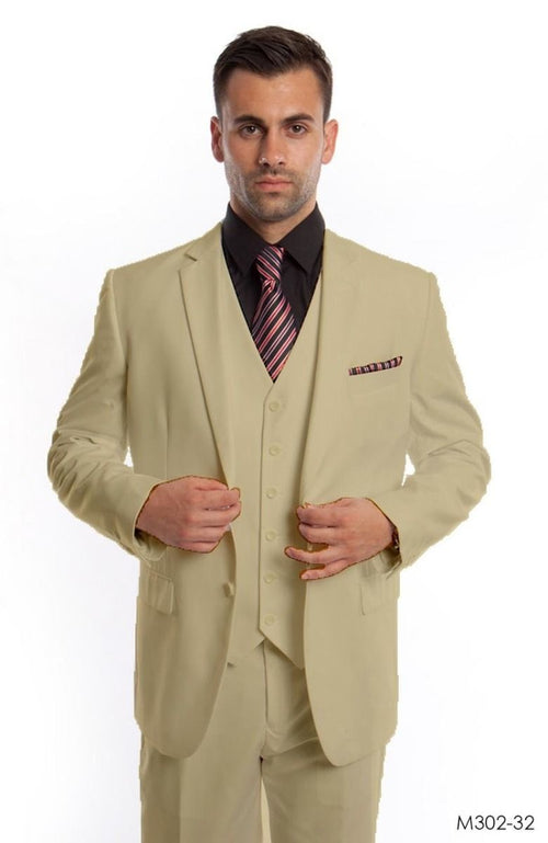 Formal Wear Demantie Mens 3Pc Solid Executive Suit Business Formalwear with Style