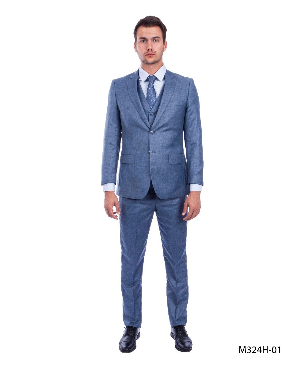 Tazio Men's 3 Piece Executive Suit Bold Colors & Patterns - 38 Short Jacket+32 Waist Adjustable 28to34)(Height: 5 4 to5 7 )(Neck 15-16.5)S-M)