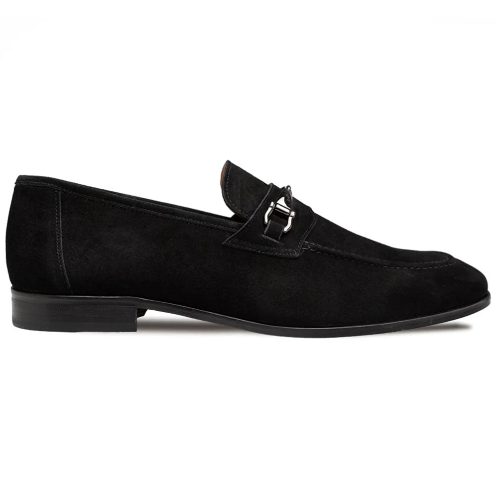 Mezlan Bracco Suede Ornament Loafer Black (21735)