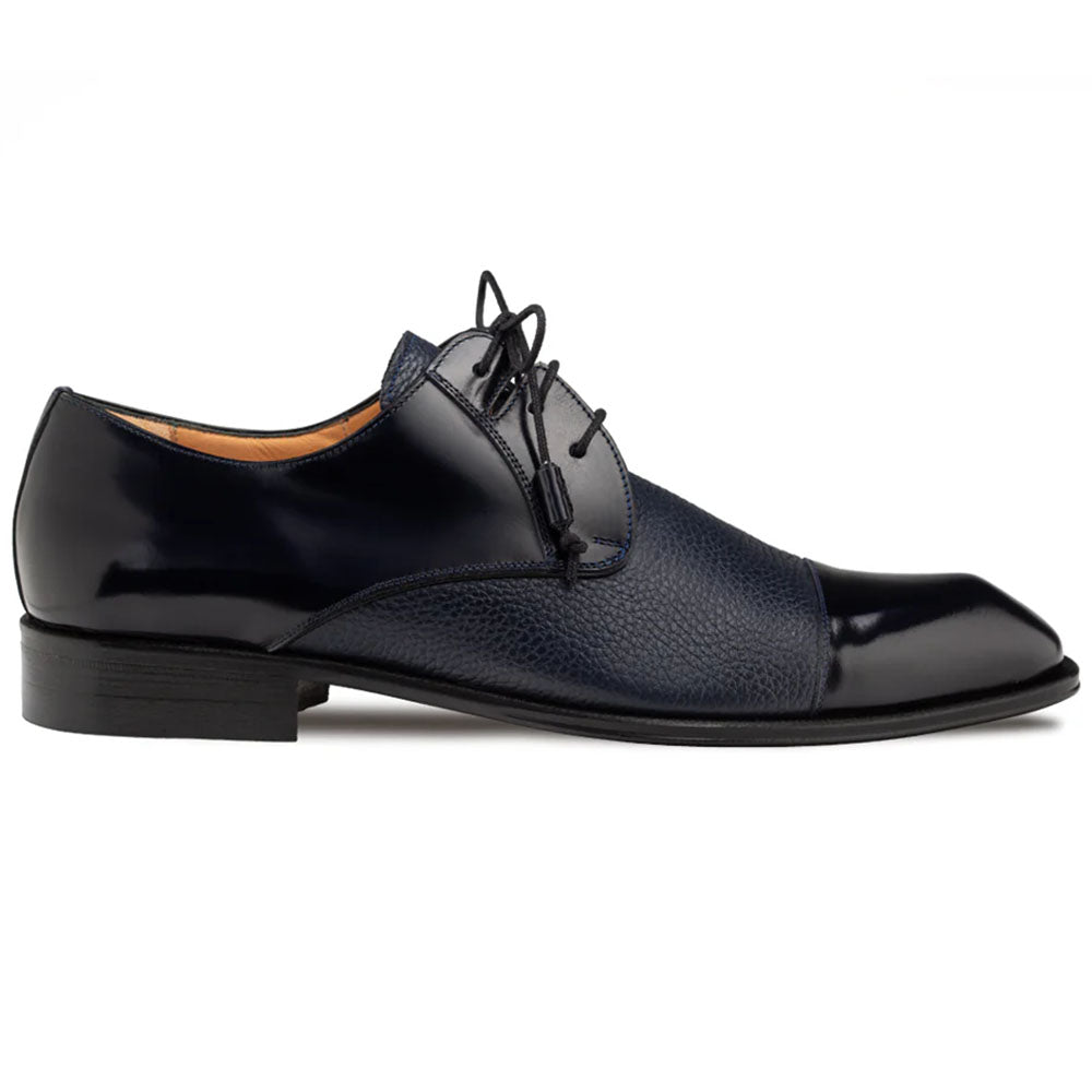 Mezlan Capello Hi-Shine/Calf Derby - Blue