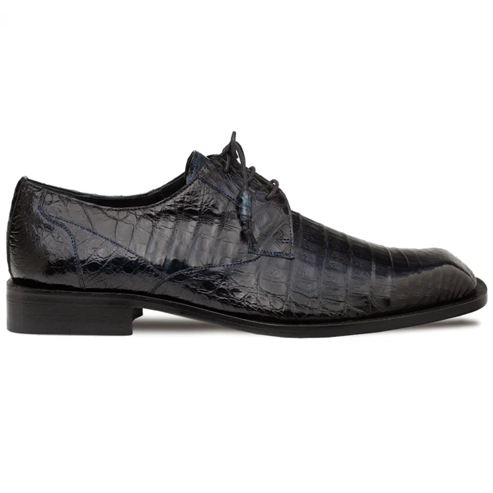 Mezlan Ugo Crocodile Square Toe Lace Up Derby Blue (50200-F)