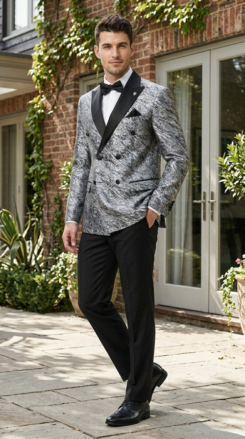 Stacy Adams Men’s High Fashion Pattern Sport Coat, Hybrid Fit Formal Blazer in Bronze, Silver, Red and Purple