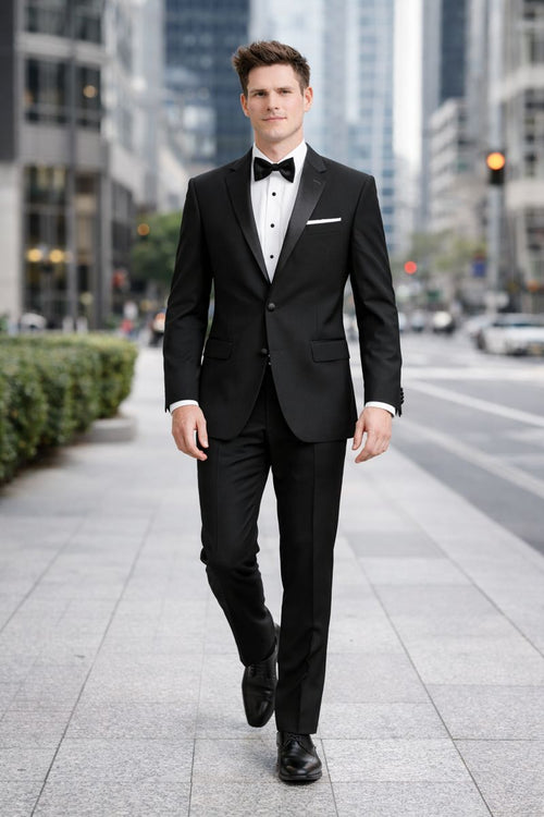 Tiglio 140s Wool 1-button Black Tuxedo-New Designer Collection