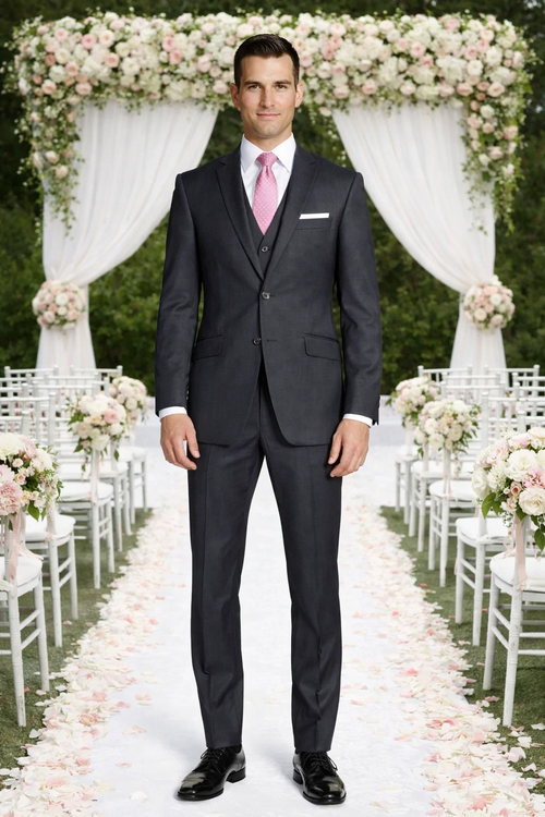 Tiglio Charcoal Two-button Wool Suit