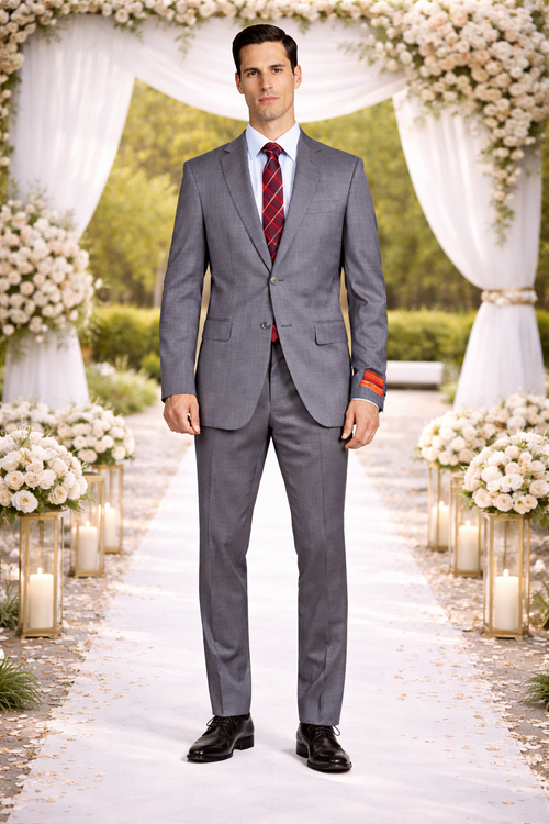 Tiglio Gray Two-button Super Wool Suit