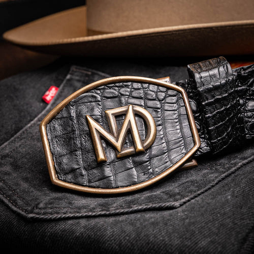 Marco_Di_Milano Marlboro Belt Black Leather Shoe