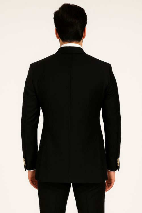 Mens Double breasted Suit - "Maroon" 1920s 1980s Style Peak Lapel Suits - Back Side Vented Mens Designer Modern Fit Double Breasted Wool Feel Suit- Designer Brand with Gold Buttons in Maroon - New Arrival