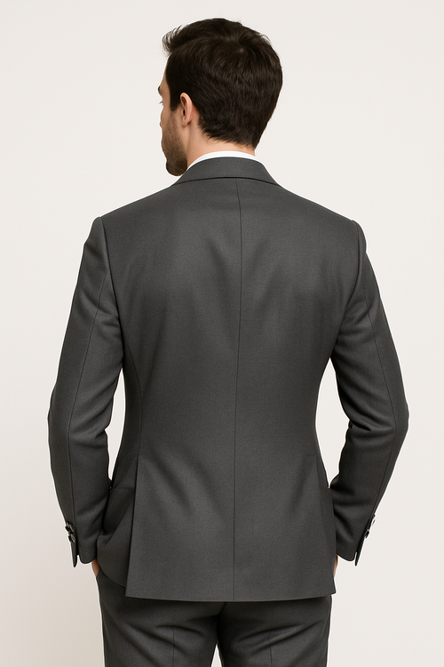 Mens Double breasted Suit - "Maroon" 1920s 1980s Style Peak Lapel Suits - Back Side Vented Mens Designer Modern Fit Double Breasted Wool Feel Suit- Designer Brand with Gold Buttons in Maroon - New Arrival