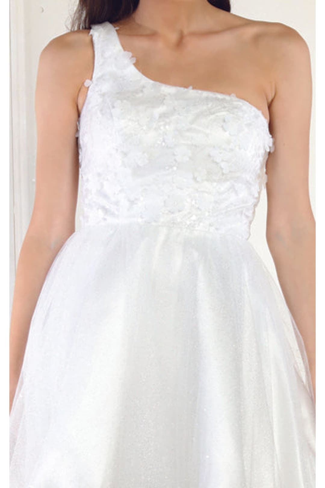 Quince Dama Dresses - Short Quinceanera Dresses in Color White - 6