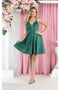 May Queen MQ1959 Spaghetti Straps Cocktail Dress - HUNTERGREEN / 2