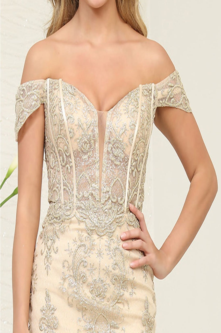 Quince Dama Dresses - Short Quinceanera Dresses in Color Champagne/Gold - 4