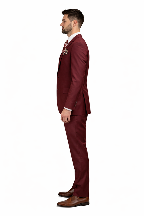 Men's 3 Piece Wool Suit Bold Colors 100% Wool Statement
