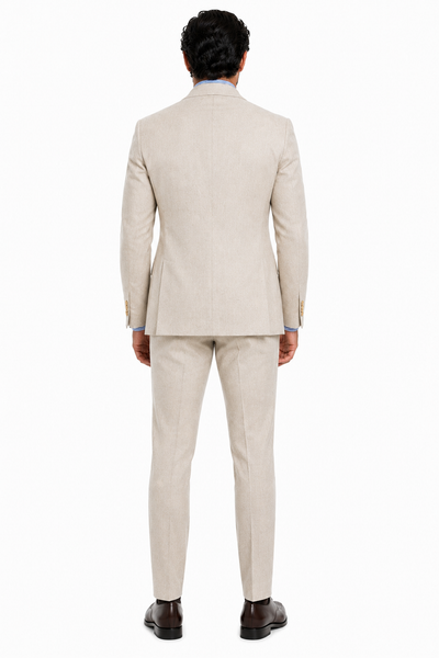 Mens Big and Tall Linen Suits - Silver Summer Fabric Suit