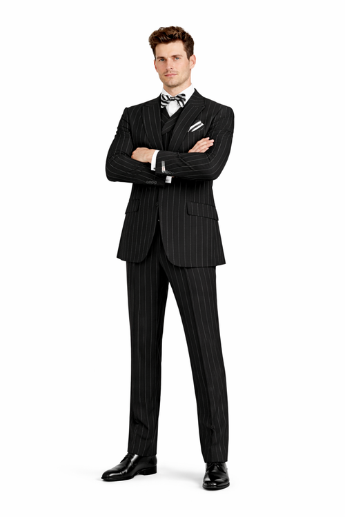 Mens Big and Tall Suits - Plus Size Black Suit For Men - Classic fit 1 Button With Vest-New Designer Collection