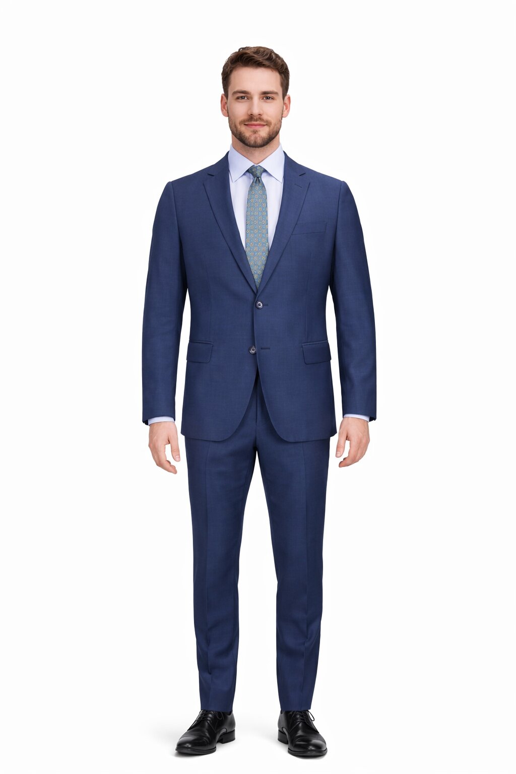 Slim Fit Tiglio Wool Suit Modern Tailored Two-Piece Formal Suit