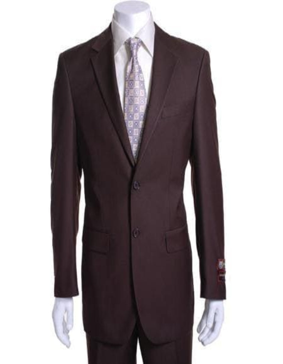 Brown Single Breasted Peak Lapel 3 Piece Men's Wedding Suits