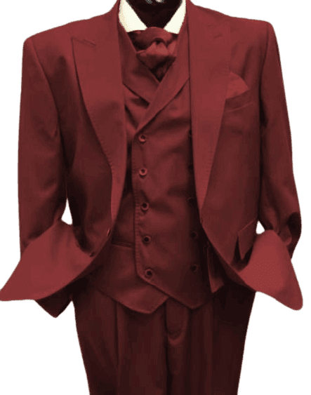 Mens Burgundy Suit - Wedding suit - Burgundy