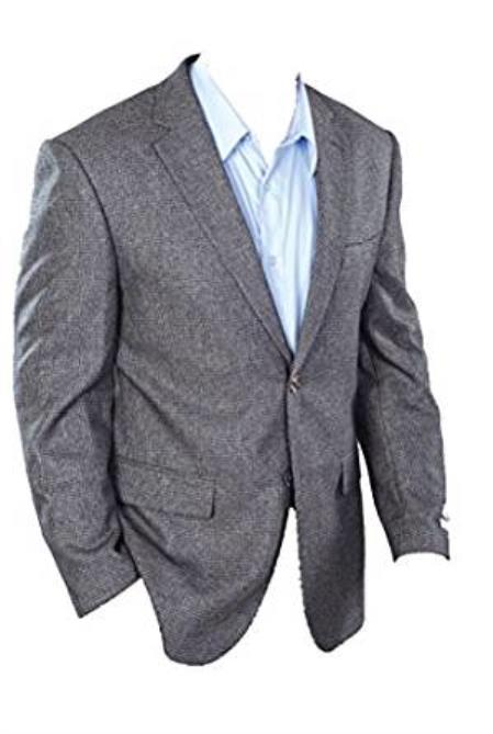 "Wholesale Mens Jackets - Wholesale Blazer - "Charcoal Grey Two Buttons Blazer - 52 Long