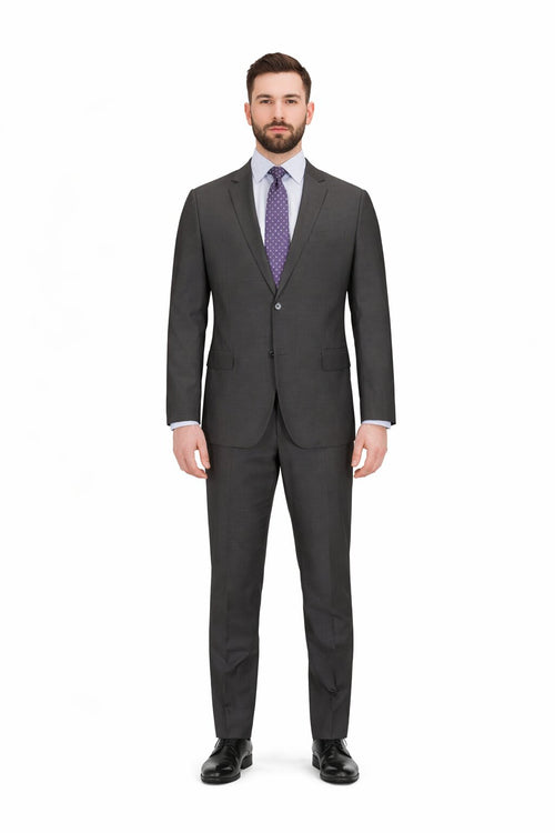 Modern Fit Tiglio Wool Double-Breasted Suit Premium Tailored Formal Suit