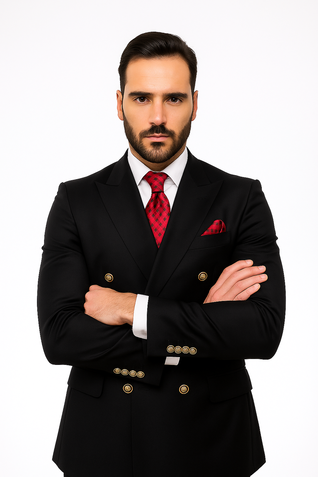 Mens Classic Wool Double Breasted homecoming Suit in Black - New Arrival - 38 Short Jacket+32 Waist Adjustable 28to34)(Height: 5 4 to5 7 )(Neck 15-16.5)S-M)