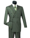 Mens Double Breasted Gangster Pinstripe homecoming Suit in Charcoal Gray