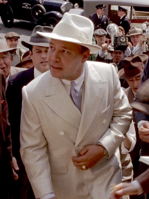 Mens Ivory Off White Double Breasted AI Capone Suit β Classic 1920s Vintage Gangster Style Formal Suit