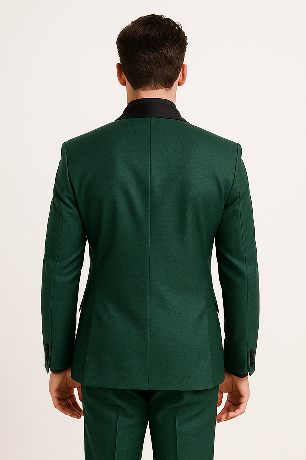 Mens Emerald Green Tuxedo with Black Satin Shawl Lapel – 3 Piece Formal Suit with Vest green suits - New Arrival - 34 Short or Extra Small