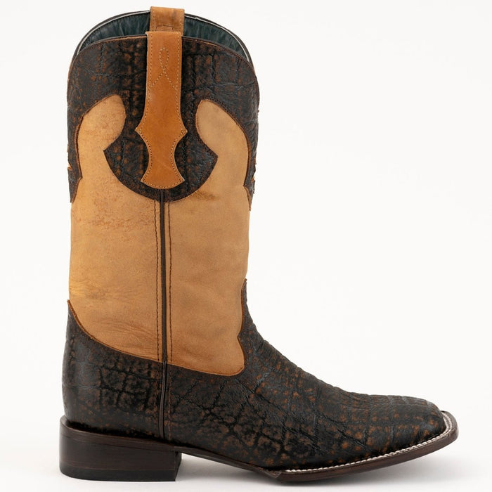 Men's Ferrini Acero Elephant Print Boots Handcrafted Nicotine - 6