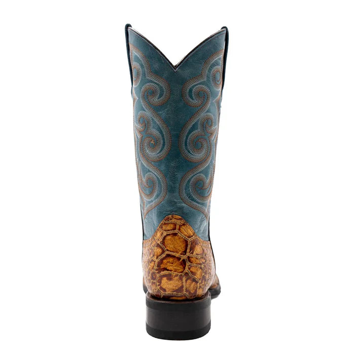 Men's Ferrini Kai Sea Turtle Print Boots Handcrafted Tan 42593-61 - 8