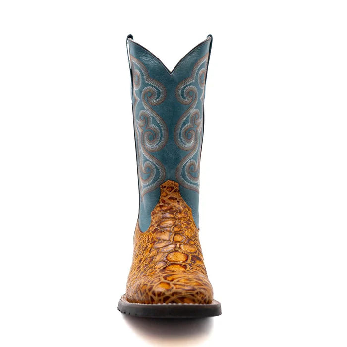 Men's Ferrini Kai Sea Turtle Print Boots Handcrafted Tan 42593-61 - 8