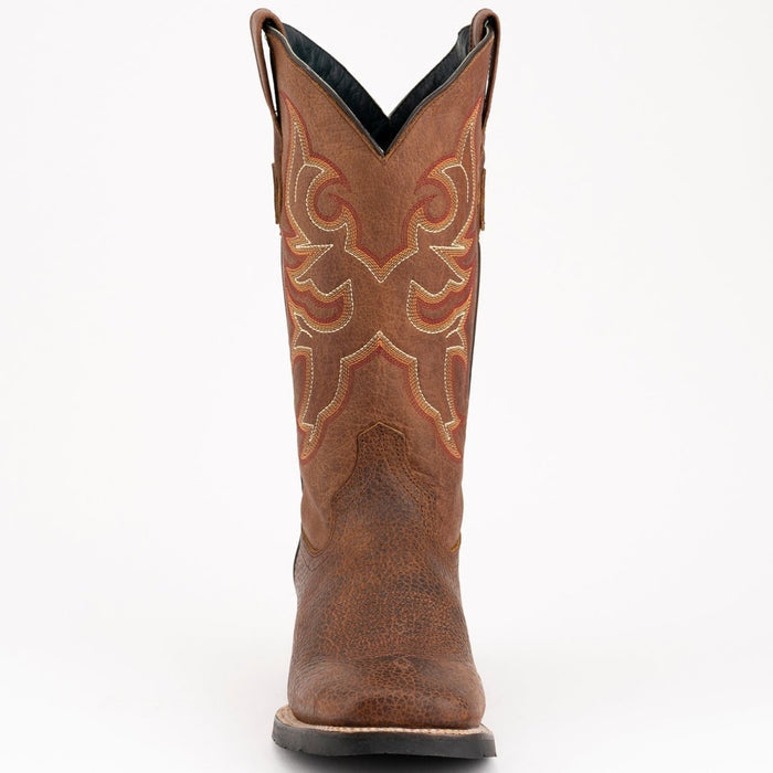 Men's Ferrini Toro Leather Boots Handcrafted Brandy - 6