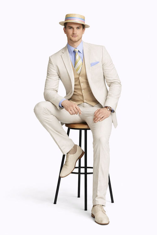 Mens Great Gatsby Costume - Great Gatsby Suit - Gatsby Clothes (Vest + Pants + Suit Shirt Tie Package)-New Designer Collection
