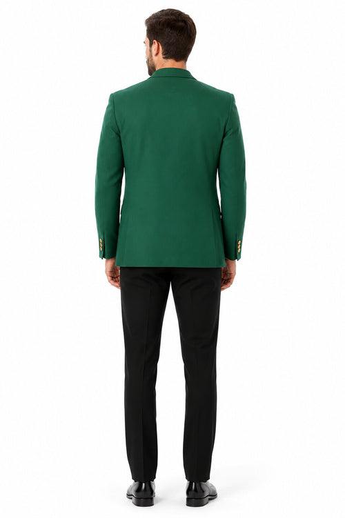 Augusta Green Blazer Men's Classic Brass buttons Blazer Sport Jacket-New Designer Collection
