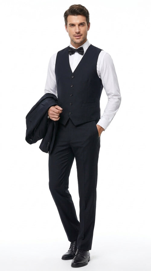 Mens Joker 2 Black 3-Piece Suit – Premium Movie-Inspired Cosplay Costume, Halloween & Formal Dress Outfit