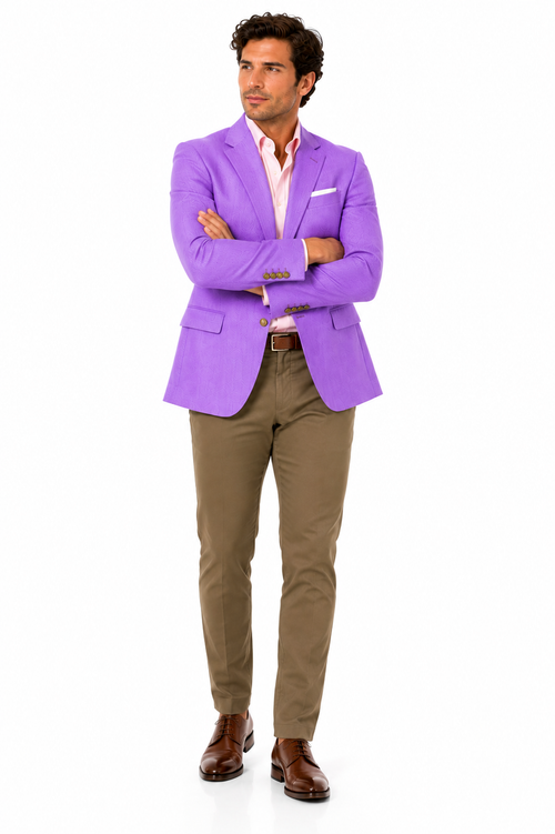 Mens Linen Blazer - Lavender Linen Sport Coat - Summer Blazer