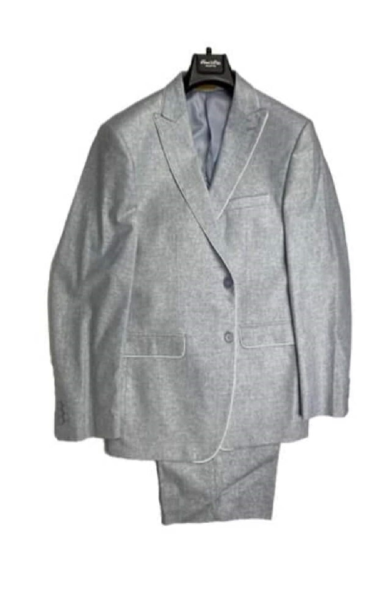 Mens Big and Tall Linen Suits - Light Grey - Gray Summer Fabric Suit - 38 Short Jacket+32 Waist Adjustable 28to34)(Height: 5’4”to5’7”)(Neck 15-16.5)S-M)ggg