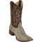 Men's Los Altos Ostrich Leg Skin Wide Square Toe Boots - Rustic Oryx