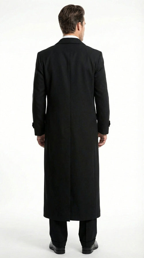 Men's Maxi Black Full Length Zoot Suit β Vintage Gangster Style Long Coat Formal Suit