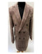 Mens Plaid Overcoat - Wool Peacoat - Plaid Topcoats Rust Brown