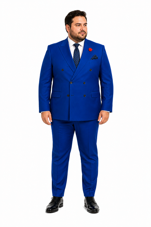 Men's Royal Blue Double Breasted Suits Dress Suits for Men Jacket & Pants